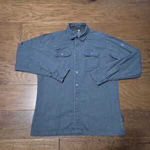 Kuhl Dillingr Flannel Shirt Mens Sz Small Button Up Hiking Cotton Tencel 7186